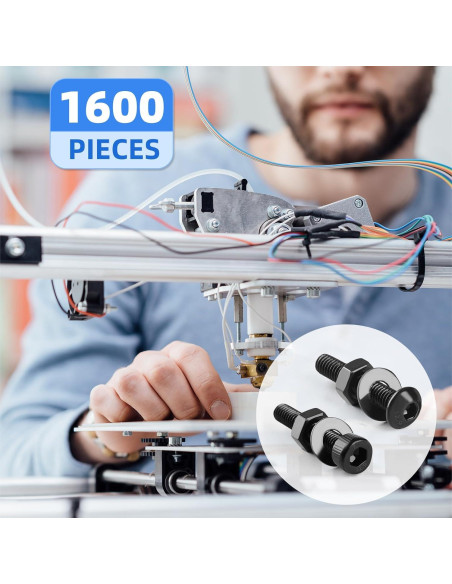 Kit de Tornillos M3 1600 Pcs Besitu - Acero Aleado 12.9 Kit de Tornillos M3 1600 Pcs Besitu - Acero Aleado 12.9