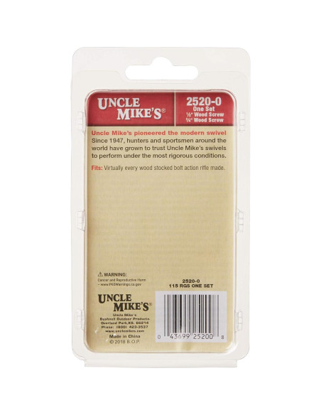 Juego de Tornillos de Madera Uncle Mike's 115 RGS 1/2 y 3/4 Juego de Tornillos de Madera Uncle Mike's 115 RGS 1/2 y 3/4