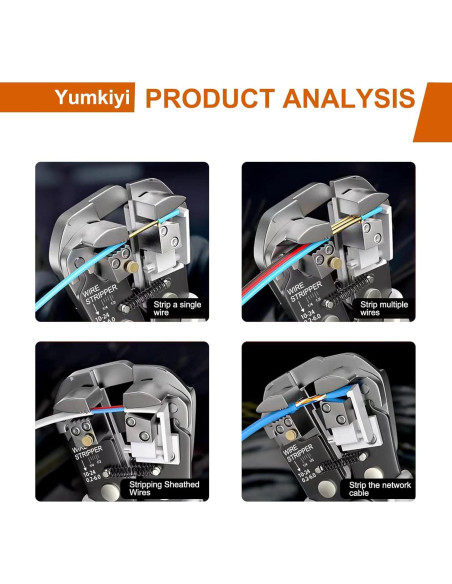 Desforradora de Cables YUMKIYI 3 en 1 Automática AWG 24-10 Desforradora de Cables YUMKIYI 3 en 1 Automática AWG 24-10