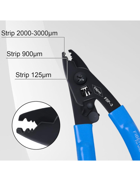Desforrador de fibra óptica VAE-YI FSP-3, acero alto carbono Desforrador de fibra óptica VAE-YI FSP-3, acero alto carbono