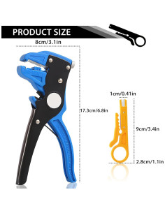 Desforrador de Cables Quick Strip CKLJTL 2 en 1 Azul 17.5 cm 2