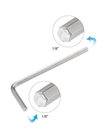 Juego de 5 Llaves Hexagonales 1/8" TOP-VIGOR - Acero Niquelado Juego de 5 Llaves Hexagonales 1/8" TOP-VIGOR - Acero Niquelado