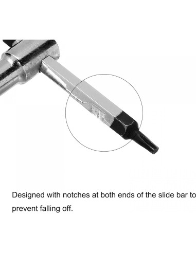Llave Torx T10 uxcell con Mango Deslizante en T 150mm