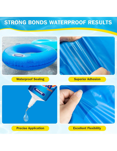 Kit de Parche para Colchón Inflable Jevvu - 15 Parches PVC