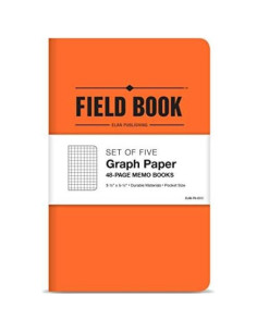Cuaderno de Campo Naranja Elan Publishing 5 Unidades 8.9x14 cm 2