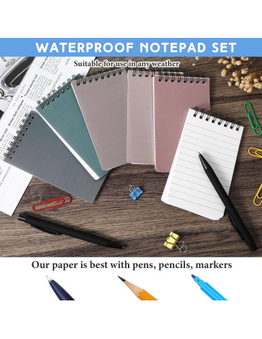 Set Cuadernos Impermeables Chivertion 8 Piezas 12.7x7.6 cm