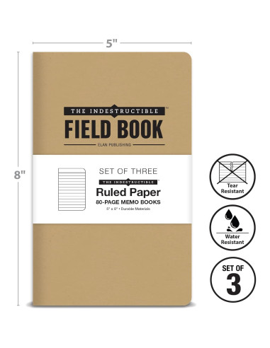 Cuaderno de Campo Indestructible Elan - Paquete de 3 - 12.7x20.3cm