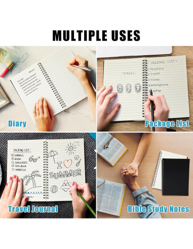 Paquete de 2 cuadernos A5 Dunzoom con espiral 160 páginas