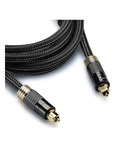 FosPower Cable de Audio Óptico Toslink 1.83m Baño de Oro