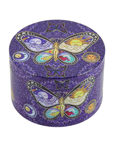 Molinillo de Especias Manual Melostu Mariposa Morado 6.19 cm