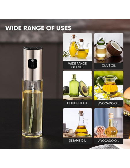 Pulverizador de Aceite de Vidrio 100ml Genérico para Cocina Pulverizador de Aceite de Vidrio 100ml Genérico para Cocina