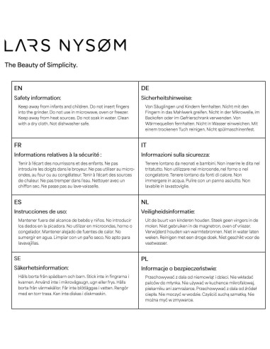 Juego de Molinillos de Sal y Pimienta LARS NYSM 2 Piezas