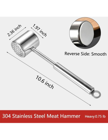 Ablandador de Carne FECOVANTI Acero Inoxidable 304 0.34 kg