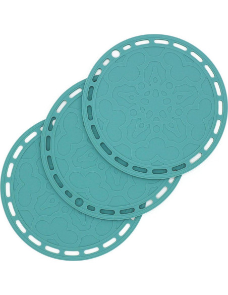 Juego de 3 Mats de Silicona Smithcraft 20cm Verde Azulado Juego de 3 Mats de Silicona Smithcraft 20cm Verde Azulado