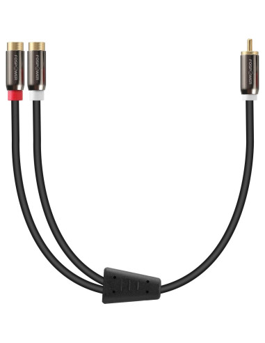 FosPower Adaptador Y RCA Macho a 2 Hembras Audio Estéreo