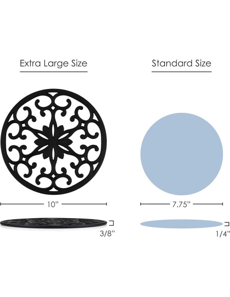 Trivets de Silicona GASARÉ Extra Grande 25.4 cm Juego de 3 Trivets de Silicona GASARÉ Extra Grande 25.4 cm Juego de 3