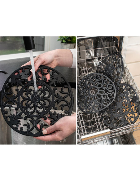 Trivets de Silicona GASARÉ Extra Grande 25.4 cm Juego de 3 Trivets de Silicona GASARÉ Extra Grande 25.4 cm Juego de 3