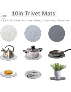 Juego de 5 manteles individuales ATREFUU 25.4cm y 18.3cm 2