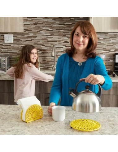 Trivet de Hierro Fundido Home Basics Girasol Amarillo 20 cm