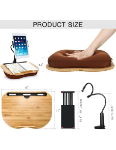 Soporte de Libro Beanbag MotiMind con Escritorio de Regazo y Soporte para Teléfono 2