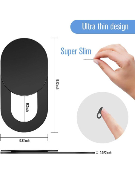 Cubierta Webcam Deslizante hhY 6 Paquete Negro Ultra Fina Cubierta Webcam Deslizante hhY 6 Paquete Negro Ultra Fina