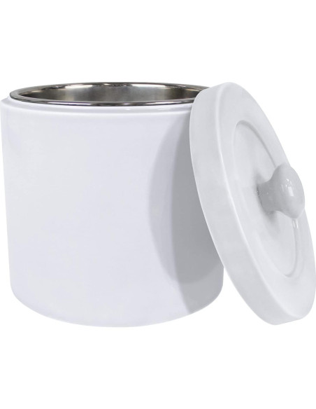 Contenedor de Grasa de Tocino Cerámica Blue Donuts 32 Oz Blanco Contenedor de Grasa de Tocino Cerámica Blue Donuts 32 Oz Blanco