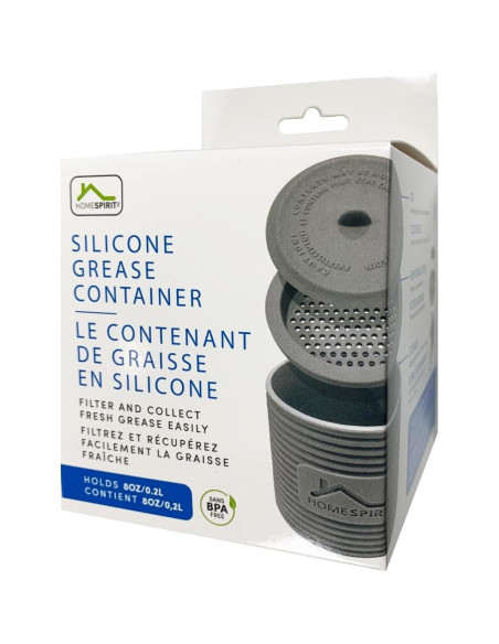 Contenedor de grasa de tocino Home Spirit 0.2L reutilizable Contenedor de grasa de tocino Home Spirit 0.2L reutilizable