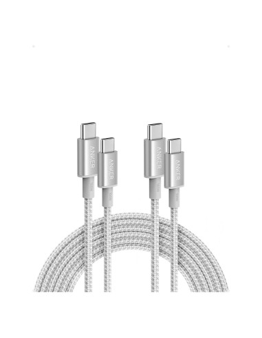 Cable USB C a USB C Anker 100W 2 paquetes 3.05m Plata