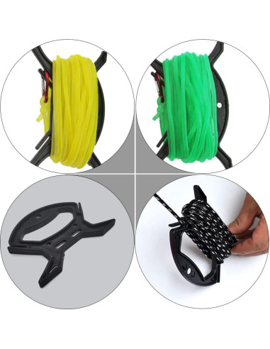 Juego de 10 Organizadores de Cables EXCEART - Plástico Negro