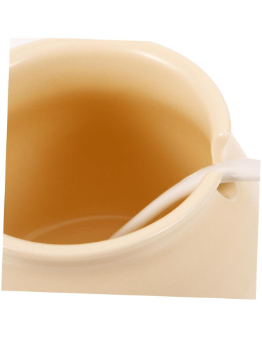 Tarro de Grasa de Cerámica HOLIDYOYO 300ml Amarillo Claro