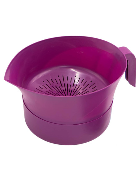 Colador de Grasa Easy Greasy 3 Piezas con Tapa - Púrpura Colador de Grasa Easy Greasy 3 Piezas con Tapa - Púrpura