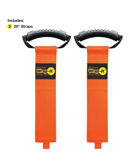 Correa de Almacenamiento Wrap-It 28" Naranja Brillante - 2 Piezas Correa de Almacenamiento Wrap-It 28" Naranja Brillante - 2 Piezas