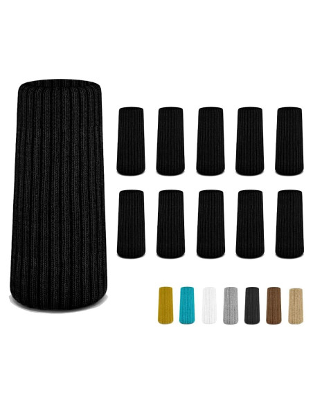 16 Calcetines Protectores de Silla IAMZAY Negros Antideslizantes 16 Calcetines Protectores de Silla IAMZAY Negros Antideslizantes