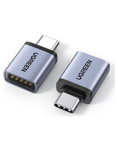 Adaptador USB a USB C UGREEN 10Gbps Gris 2 Pack