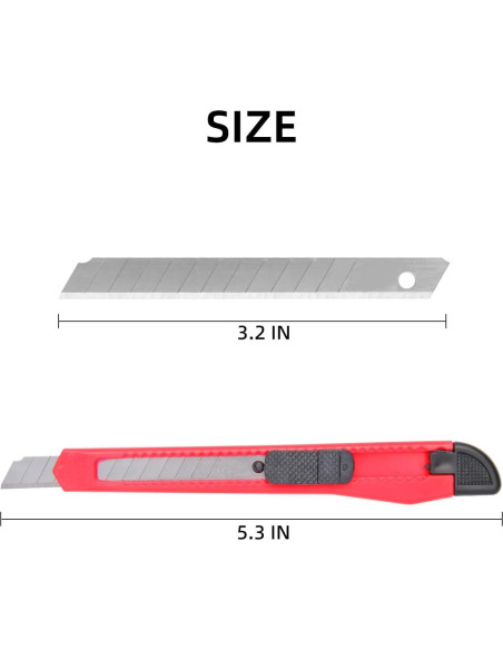 Cuchillos Utilitarios Htaexpu 4 Pcs Retráctiles 12.95 cm