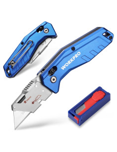 Cuchillo Utility Plegable WORKPRO W011060 con Bloqueo de Eje