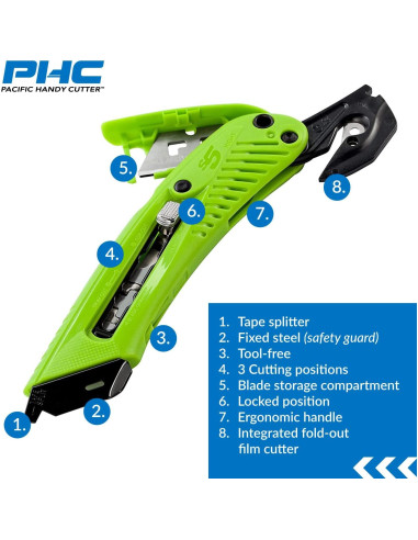 Cortador de Cajas Pacific Handy Cutter S5R - Seguridad y Precisión