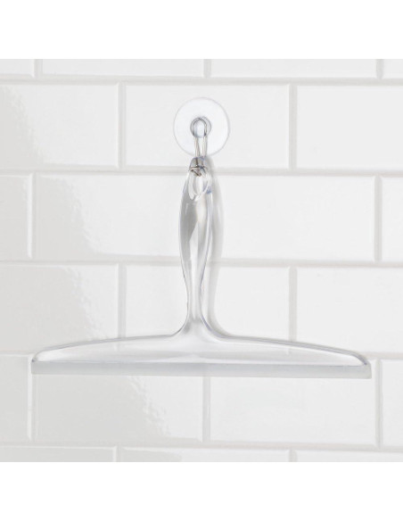 Raspador de Baño iDesign 30.48 cm Transparente con Gancho Raspador de Baño iDesign 30.48 cm Transparente con Gancho