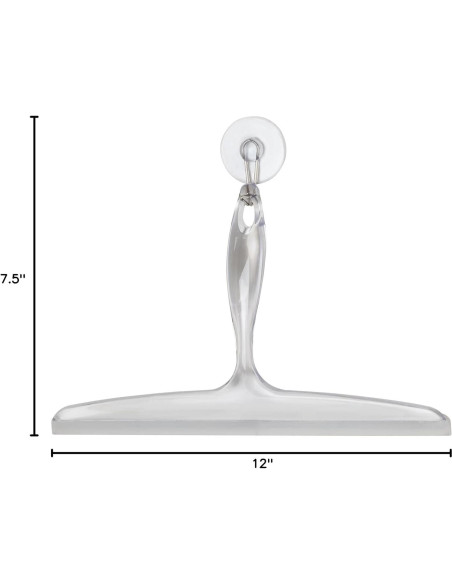 Raspador de Baño iDesign 30.48 cm Transparente con Gancho Raspador de Baño iDesign 30.48 cm Transparente con Gancho