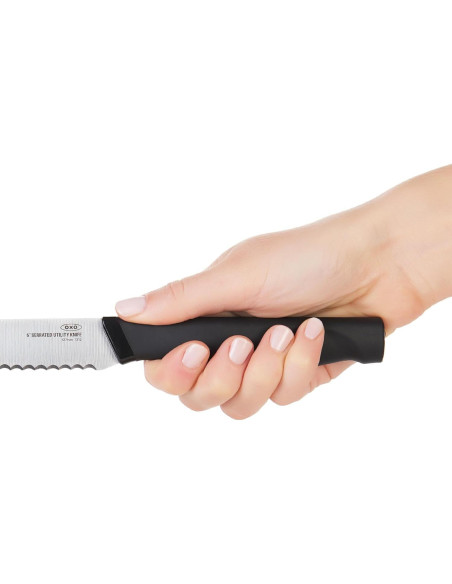 Cuchillo Utilitario Serrado OXO Good Grips 12.7 cm Acero Inoxidable Cuchillo Utilitario Serrado OXO Good Grips 12.7 cm Acero Inoxidable