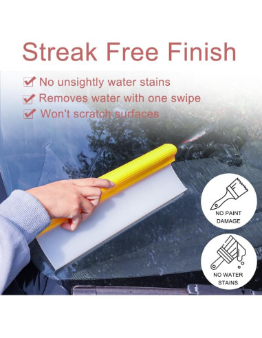 Raspador de Coche CHANHOO 30 cm Silicona Amarillo Limpiador