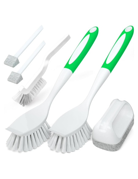 Holikme 6 Piezas Cepillos de Limpieza de Cocina Verde Holikme 6 Piezas Cepillos de Limpieza de Cocina Verde