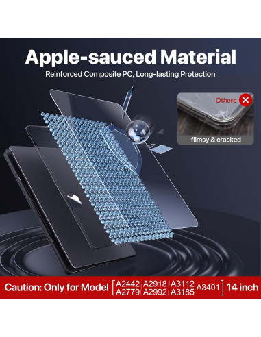 Funda MacBook Pro 14" Soonjet Negra Espacial Mate 2021-2024