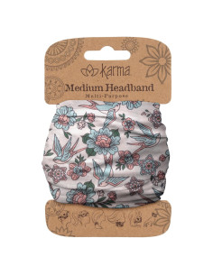 Diadema de Tela y Bufanda Karma para Mujeres - Crme y Azul