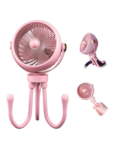 Ventilador Recargable Clip-On QPCMV para Cochecito 3 Velocidades Ventilador Recargable Clip-On QPCMV para Cochecito 3 Velocidades