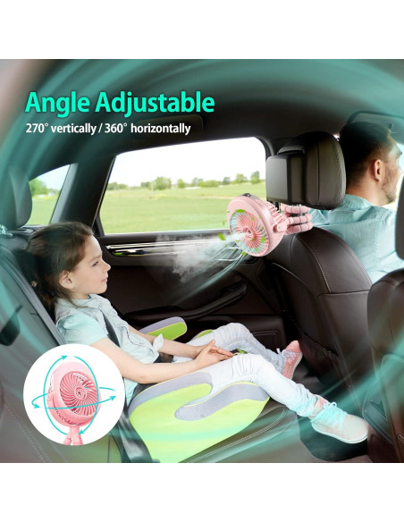 Ventilador Portátil Nebulizador GrandFast Rosa 360 Recargable Ventilador Portátil Nebulizador GrandFast Rosa 360 Recargable