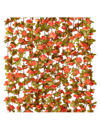 Guirnalda de Flores Artificiales KHOYIME 9 Piezas Naranja