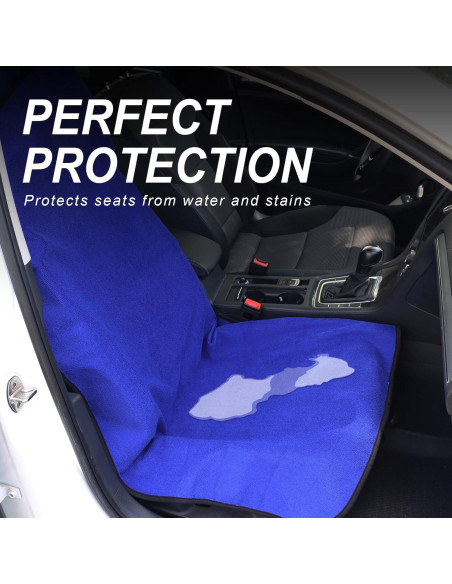 Cubierta de Asiento de Coche Zinytrae 2 Piezas Azul Impermeable Cubierta de Asiento de Coche Zinytrae 2 Piezas Azul Impermeable