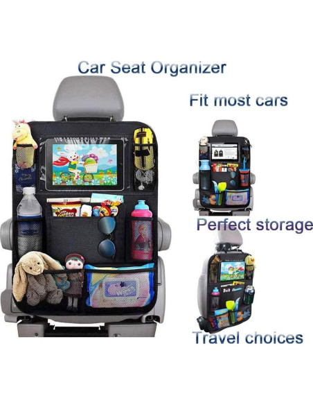Organizador de Asiento Trasero de Coche LNtech Negro 2 Pack Organizador de Asiento Trasero de Coche LNtech Negro 2 Pack