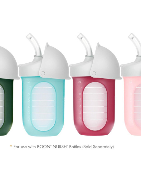 Tapa de Vaso con Pajita Boon Nursh - Silicona - 2 Piezas Tapa de Vaso con Pajita Boon Nursh - Silicona - 2 Piezas